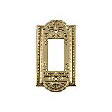 Solid Brass Meadows Switchplate - Unlacquered Polished Brass - Single GFCI
