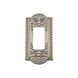 Solid Brass Meadows Switchplate - Satin Nickel - Single GFCI