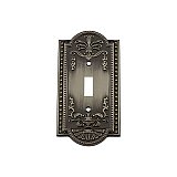 Solid Brass Meadows Switchplate - Antique Pewter - Single Toggle