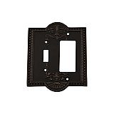 Solid Brass Meadows Switchplate - Timeless Bronze - GFCI/Toggle