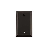 Solid Brass Deco Switchplate - Timeless Bronze - Single Blank