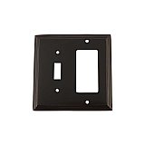 Solid Brass Deco Switchplate - Timeless Bronze - GFCI/Toggle
