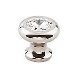 Hayley Crystal Cabinet Knob - Polished Nickel - 1-3/16" Diameter