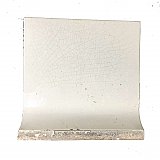 Antique White Crackle Glaze Subway Sanitary Cove Base A.E. Tile Co (American Encaustic) Porcelain Bathroom Tile 6" x 6"