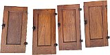 Set of 4 Antique Gumwood Pantry Cabinet Doors - Circa 1920