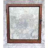 Antique Single Oak Beveled Glass Cabinet Door
