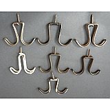 Set of 7 Antique Screw in Ceiling Wire Hooks