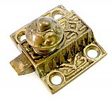 Antique Brass Victorian Cabinet Latch - Missing Keeper