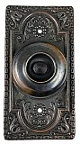 Antique Cast Brass Electric Doorbell in "Aramis" Design by Sargent & Co. - Circa 1901