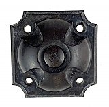 Antique Art Deco Black Bakelite Doorbell Button - Circa 1930