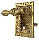 Antique Mechanical Door Bell Lever in "Ekado" Design by Sargent & Co. - Circa 1888