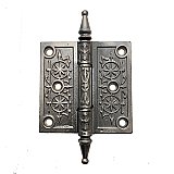 Antique Cast Iron Steeple Tip Door Butt Hinge 3-1/2" x 3-1/2"