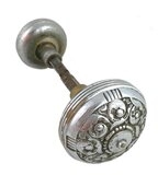 Antique Cast Bronze "Columbian" Pattern by Reading Hardware Co. Entry Door Knob Pair - Circa 1899
