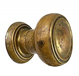 Antique Cast Bronze Doorknob and Roses Set - Concealed Mounting - Circa 1940