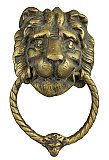 Antique Cast Brass Colonial Revival "Lion Head" Doorknocker - Circa 1950