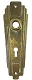 Antique Wrought Brass Art Deco Door Plate - Circa 1930