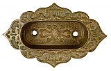 Antique Cast Bronze Recessed Flush Pull or Sash Lift by P. & F. Corbin - Circa 1876