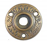 Antique Stamped Brass Aesthetic Style Door Rosette or Escutcheon