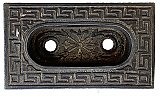 Antique Cast Iron Greek Key Recessed Window Sash Lift or Flush Pull by Sargent & Co. - Circa 1888