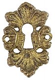 Antique Cast Bronze French Renaissance Keyhole Escutcheon - Circa 1910