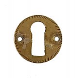 Antique Wrought Bronze Keyhole Escutcheon - Circa 1910