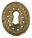 Antique Cast Bronze Keyhole Escutcheon - Circa 1900