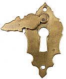 Antique Cast Bronze Drop Escutcheon or Keyhole Cover - Circa 1880