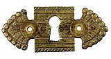 Antique Cast Bronze Keyhole Escutcheon - Circa 1875