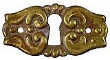Antique Wrought Bronze Keyhole Escutcheon - Circa 1880