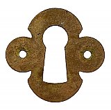 Antique Cast Bronze Keyhole Escutcheon - Circa 1910