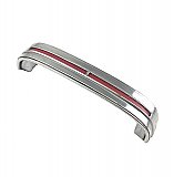 Antique Stanley 1950's Chrome and Red Kitchen Cabinet Pulls - Sold Each