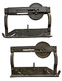 Antique Pair of "Lane's Parlor Door Co." Patent Steel Pocket or Sliding Door Hangers - Circa 1890