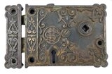 Antique Simmons Hardware Co. "Royal" Horizontal Rim Lock with Keeper - Circa 1903