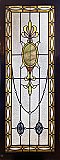 Large Antique Queen Anne Stained Glass Window Sash Circa 1880 - Blue, Green, Amber
