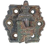 Antique Clark's Surface Cast Iron Shutter or Blind Hinge - Gravity Locking