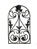 Antique Cast Iron grate  With Flower Details
