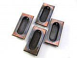 Antique Set of 4 Flashed Copper Recessed Window Sash Lifts