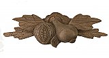 Carved Walnut Drawer Pull - Left