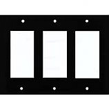 Smooth White Triple GFCI Switchplate, Stamped Steel
