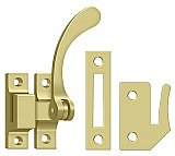 Solid Brass Rat Tail Casement Window or Cabinet Latch