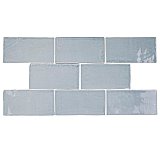Chester Subway Wall Tile - 3" x 6" - Acqua - Per Case of 44 - 6.02 Sq. Ft