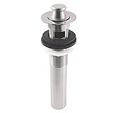 Kingston Brass KB3006 Lift and Turn Sink Drain with Overflow, 17 Gauge, Polished Nickel