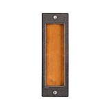 Solid Bronze Pocket Door Flush Pull with Leather Insert