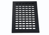 Square Grid Design Heat Grate or Register, 6 Finishes Available, 6" x 12" Duct Size
