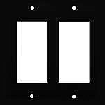 Oil Rubbed Bronze Double GFCI Stamped Switchplate