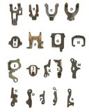 Unbranded Antique Mortise Lock Parts - Tumblers & Levers