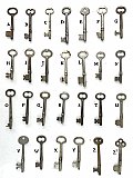 Unbranded Antique Skeleton or Bit Keys for Antique Locks