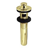 Kingston Brass KB3002 Lift and Turn Sink Drain with Overflow, 17 Gauge, Polished Brass