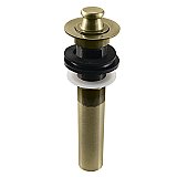 Kingston Brass KB3003 Lift and Turn Sink Drain with Overflow, 17 Gauge, Antique Brass