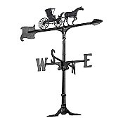 30" Country Doctor Weathervane - Includes Roof Mounting Bracket - Black